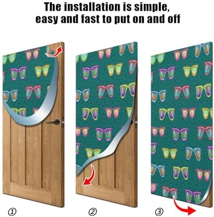 Susiyo Watercolor Green Halloween Door Cover