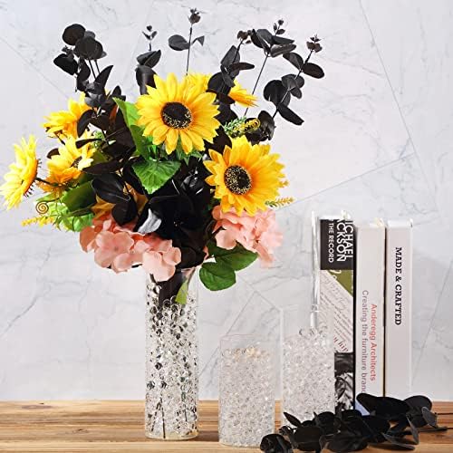 Chuangdi 20 Inch Artificial Eucalyptus Branches Black 24 Piece Set