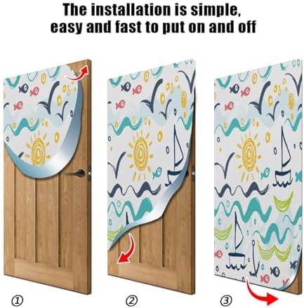 Susiyo Red Fish and Sun Halloween Door Cover