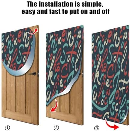 Susiyo Colorful Letters Halloween Door Cover