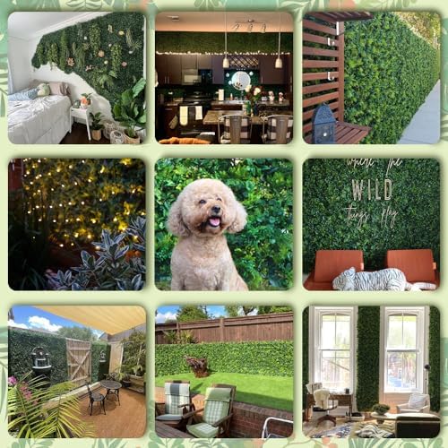 12PCS 20x20 Artificial Plant Wall Panels for Home Garden Outdoor Decor