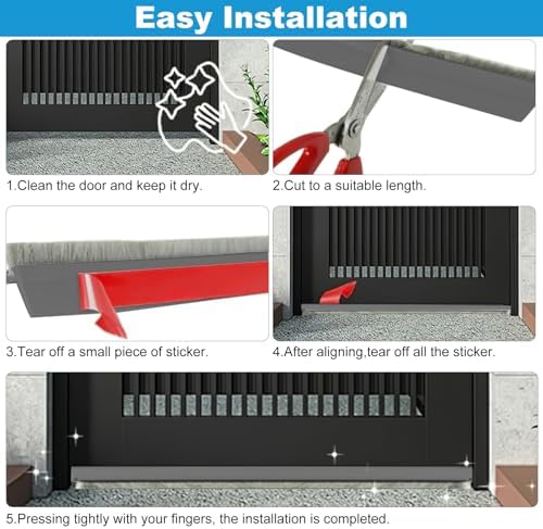 Lafo Door Sweep for Bottom of Door with Brush
