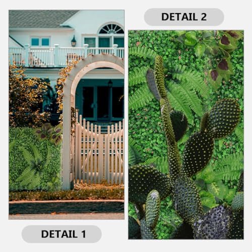 Artificial Plant Wall Panels 2pcs Realistic Hedge for Outdoor Decor Wedding Home