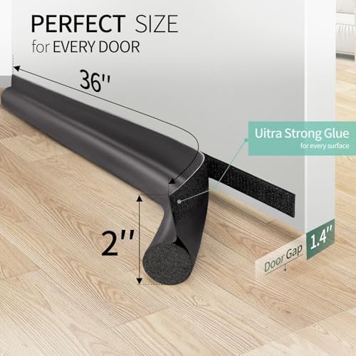 MAXTID 36 Inch Grey Door Draft Stopper