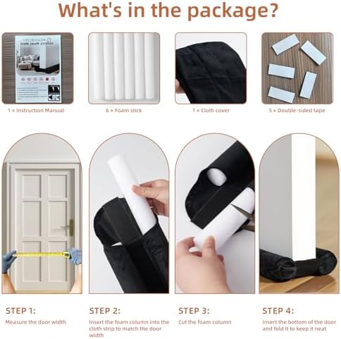 Yieldranger Under Door Gap Filler Black 30-36 Inches