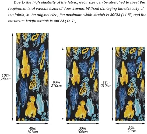 Vivid Tropical Frogs Halloween Door Cover 32x79 in