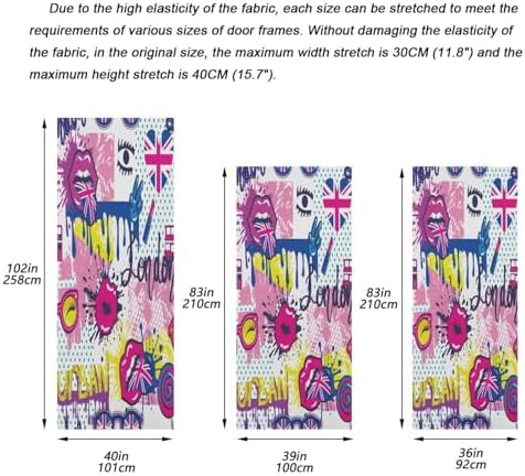 Susiyo Funny Colorful Halloween Door Cover 32x79 in