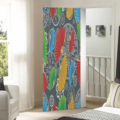 Susiyo Retro Colorful Door Fan Halloween Decoration