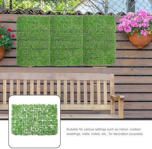 VOSAREA Artificial Plants Wall Panel Faux Grass Decor
