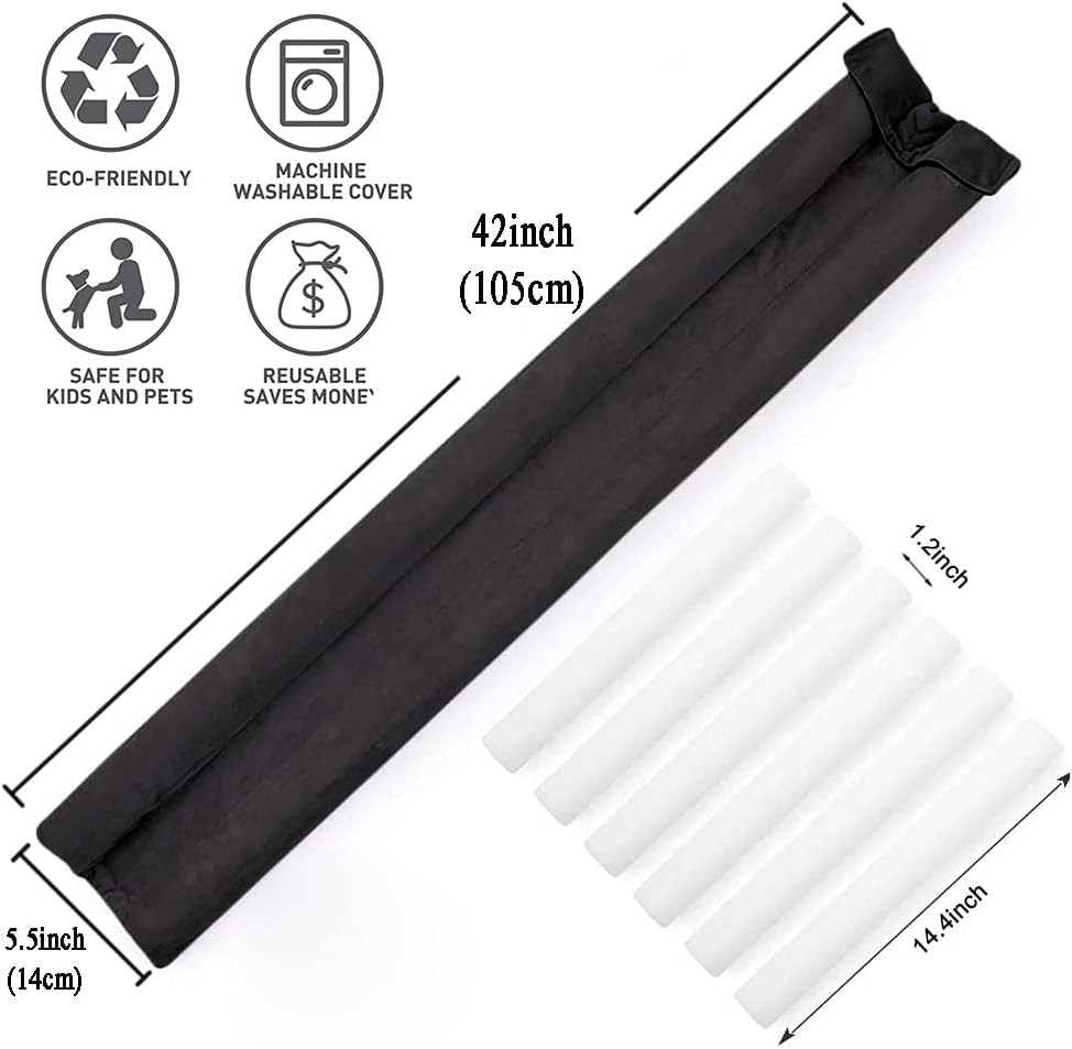 LAUTO Door Draft Stopper Pure Cotton Adjustable