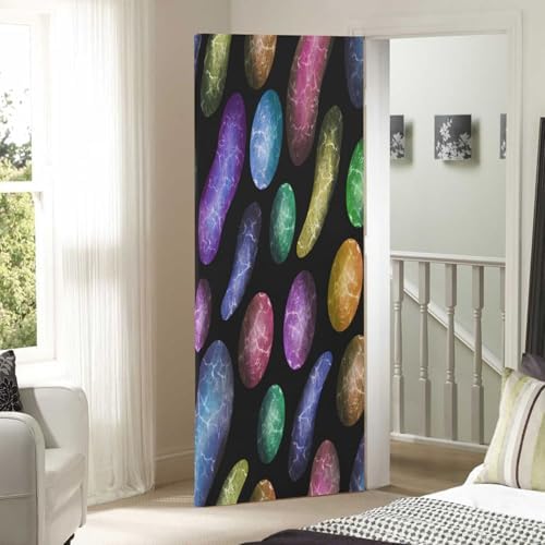 Susiyo Multicolored Marble Door Halloween Cover