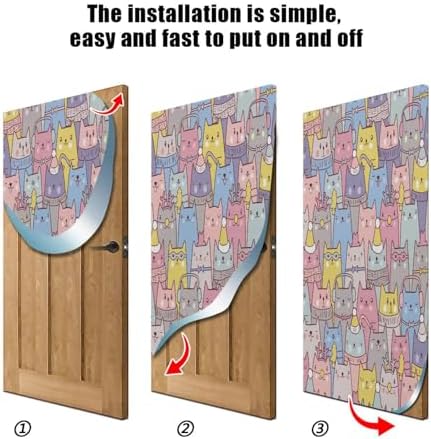 Susiyo Christmas Door Cover with Elastic Bands