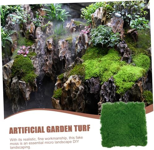 Merryhapy Artificial Moss Turf Realistic Foam Fake Grass for Garden Bonsai Decor Outdoor Landscaping
