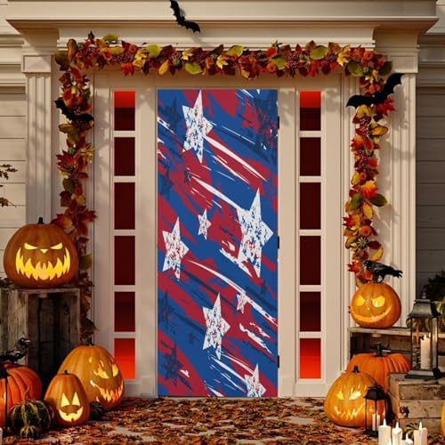 Susiyo Stars and Lines Halloween Door Cover 32x79 in