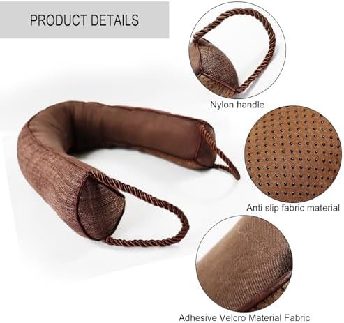 WiseTigris Door Draft Stopper Weather Stripping Noise Blocker 32 Inch Brown