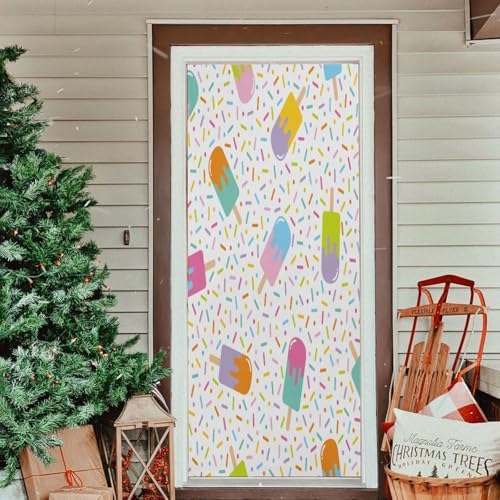 Susiyo Colorful Ice Cream Halloween Door Cover