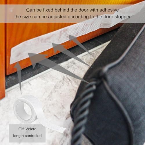 Weighted Door Draft Stopper 32 Inch Black
