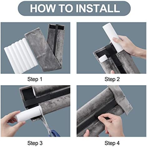 GDHOMM Door Draft Stopper 30-36 Inch Gray
