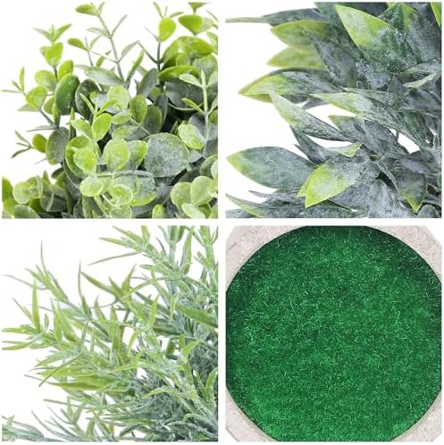 3 Pack Mini Artificial Eucalyptus Plants for Home Office Decor