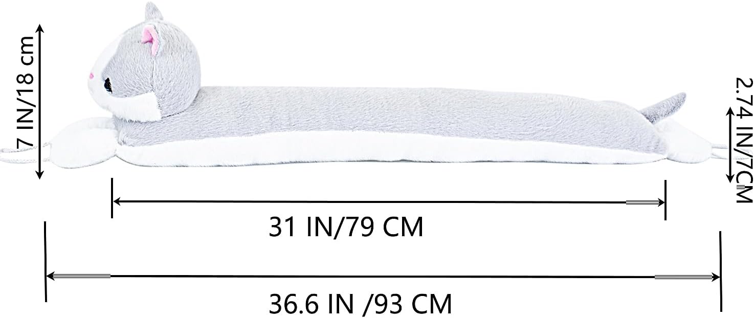 36 Inch Heavy Duty Grey Cat Door Draft Stopper