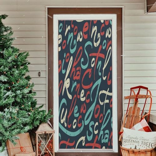 Susiyo Colorful Letters Halloween Door Cover