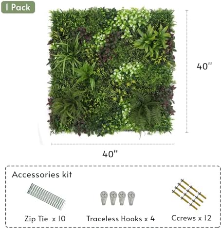 VERDEARTH 40x40 Artificial Boxwood Wall Panel