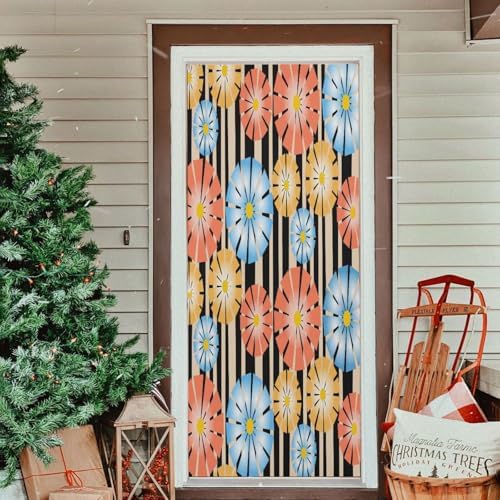 Susiyo Blue Petal Chamomile Halloween Door Cover