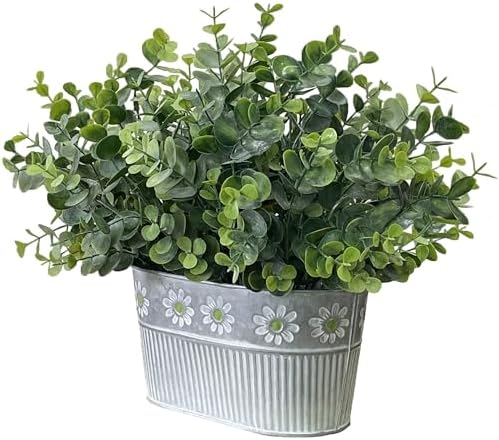 Rustic Artificial Eucalyptus Plants Table Centerpiece