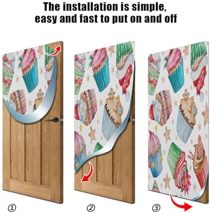 Susiyo Watercolor Christmas Door Cover 32x79 In