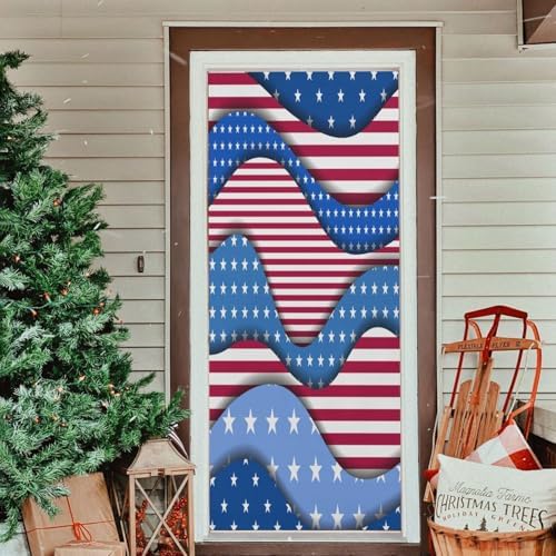Susiyo Blue Patchwork Layered Halloween Door Decoration