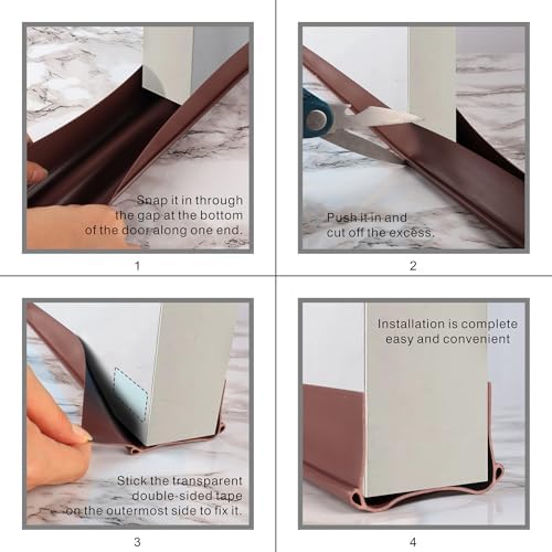 Draft Stopper for Bottom of Doors - Gray 37795 Inches