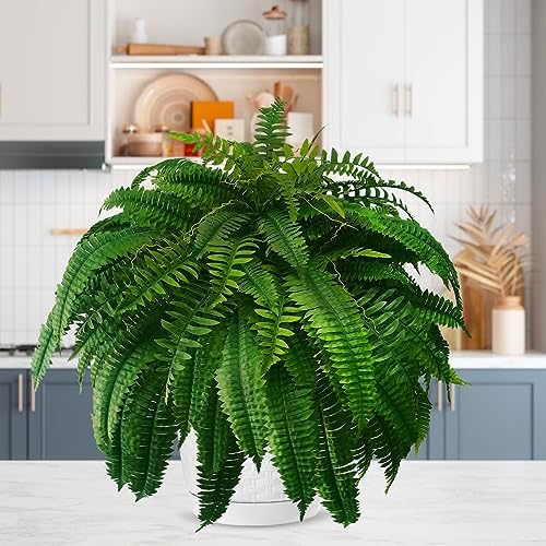 WAYNHUI 48 Inch Boston Fern Bush Artificial Plants