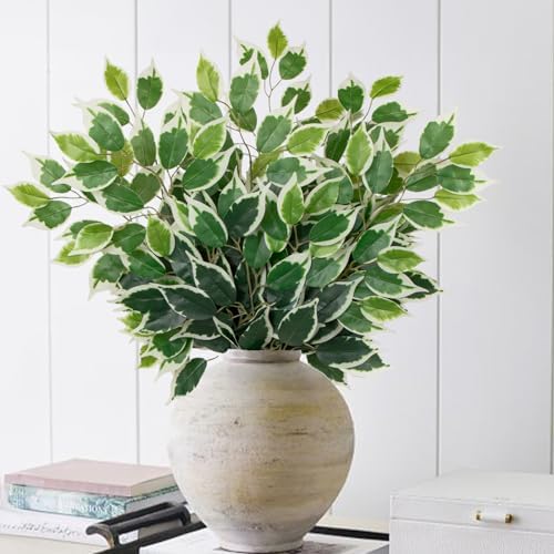 12PCS Ficus Artificial Branches 24 Greenery Decor