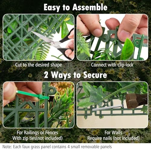 20x20 Artificial Grass Wall Panels for Home Decor and Parties