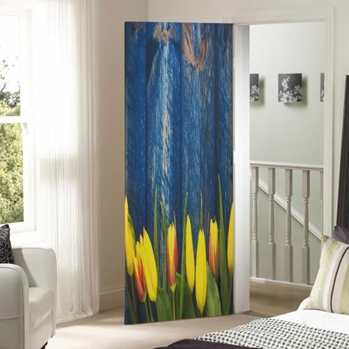 Susiyo Spring Tulip Halloween Door Cover 32x79 in