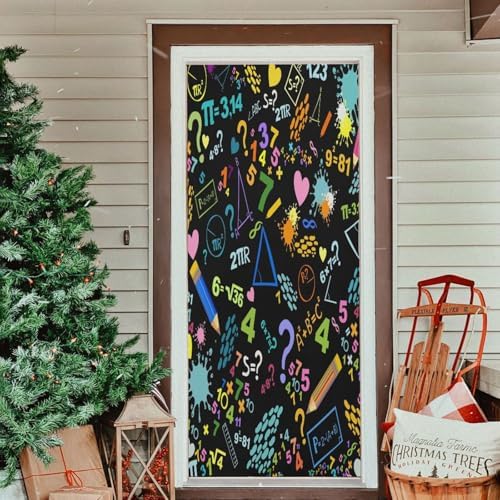 Susiyo Mathematics Concepts Halloween Door Cover Stretch Fabric 32x79 in