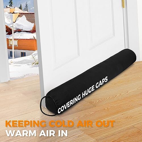 TORRAMI 32 Inch Door Draft Stopper Black