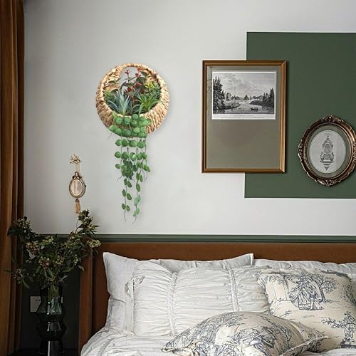 JoyEvy 22 Inch Artificial Hanging Plants Wall Decor