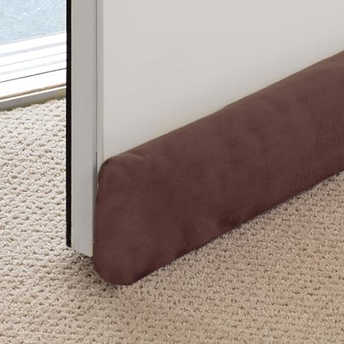 StayPut Door Draft Stopper Insulating Device 2 Ways - 36 Inch Brown