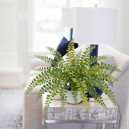 Hollyone Artificial Fern Potted Plant Indoor Outdoor