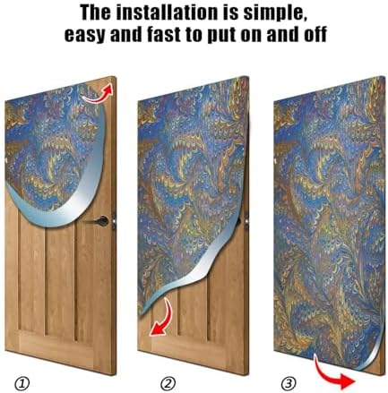 Susiyo Color Paint Halloween Door Cover 32x79 in