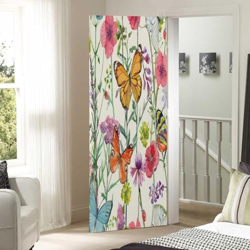 Susiyo Cute Butterflies Halloween Door Cover Stretch Fabric 32x79 In