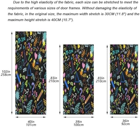 Susiyo Mathematics Concepts Halloween Door Cover Stretch Fabric 32x79 in