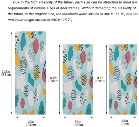 Susiyo Blue Abstract Halloween Door Cover 32x79 in