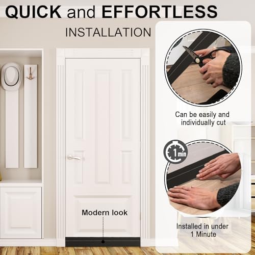 EGUARTE Door Draft Stopper 2 W x 39 L Black