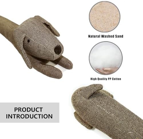 FALIDI Animal Under Door Draft Stopper - Brown Dog 36 inch