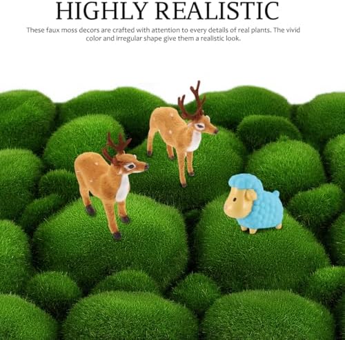 2pcs Artificial Moss Wall Panels Greenery Faux Moss Decor 12x12 Inch Easy Install