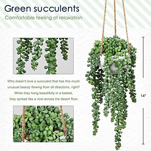 Artificial Succulents Hanging Fake String of Pearls for Home Decor