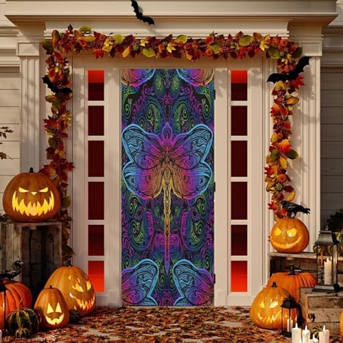 Susiyo Vintage Dragonfly Halloween Door Cover