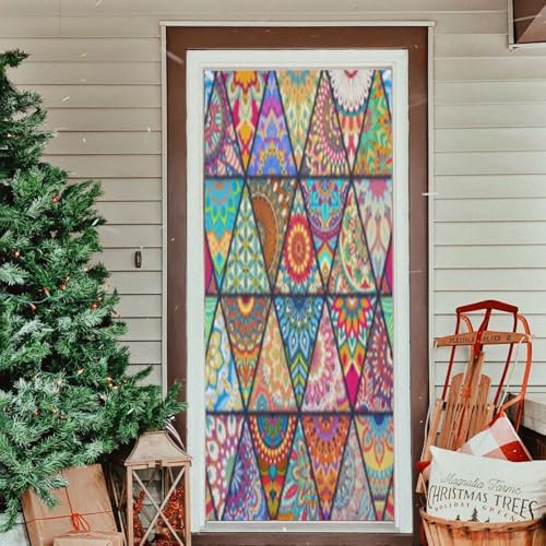 Susiyo Colorful Mandela Halloween Door Cover